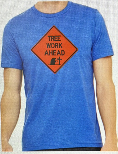Bella Canvas Soft Tee in Blue - 'Tree Work Ahead'