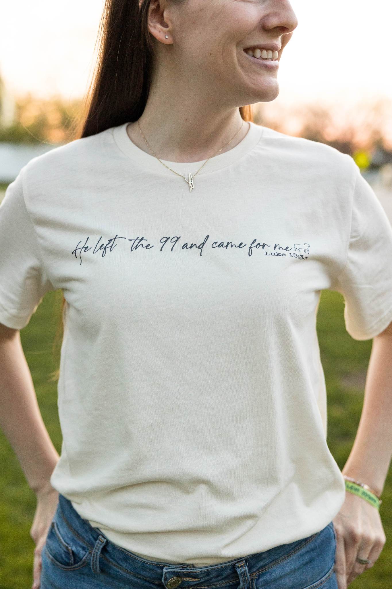 Bella Canvas Soft Tee in Cream - He left the 99 and came for me