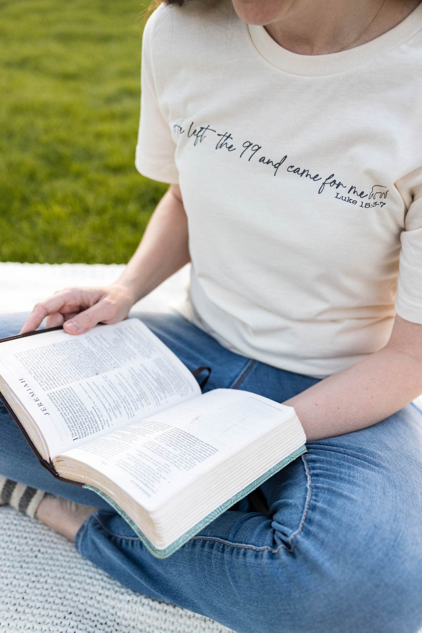 Bella Canvas Soft Tee in Cream - He left the 99 and came for me