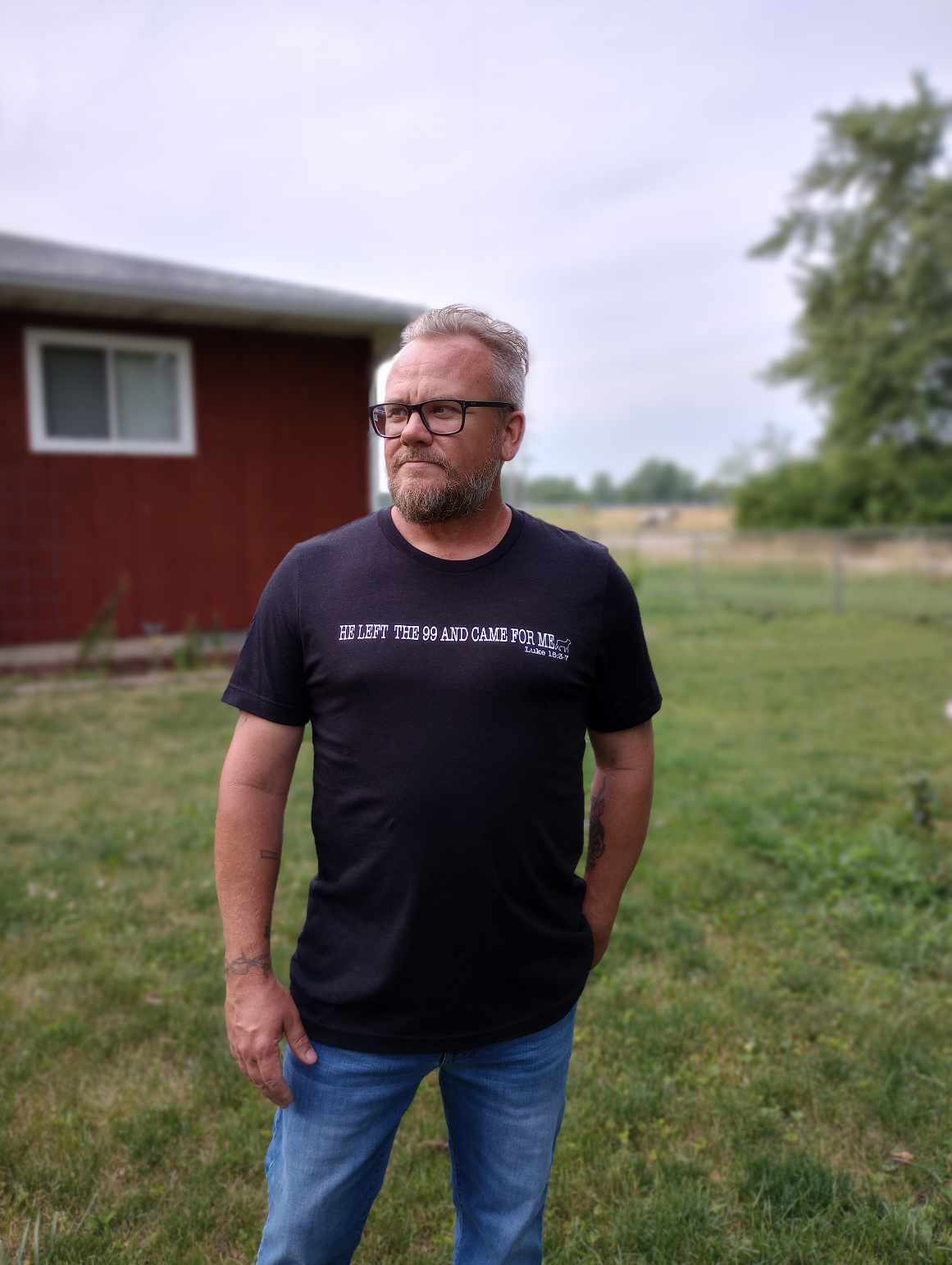 Bella Canvas Soft Tee in Black (Text Font) - He left the 99 and came for me